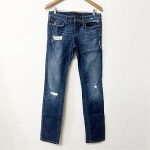 Joe’s Jeans Medium Wash Distressed Straight Ex-Lover Size 26 Mid Rise Denim